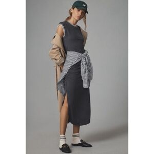 Daily Practice by Anthropologie Stripe-Trim Midi Dress